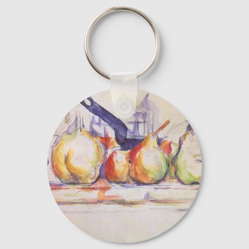 Still Life with Saucepan by Paul Cezanne Keychain