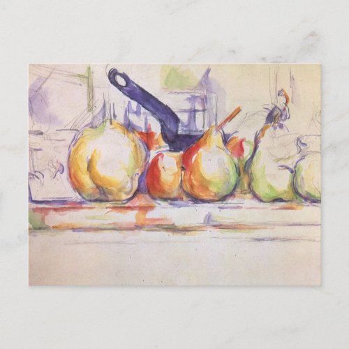 Still Life with Saucepan by Paul Cezanne Postcard