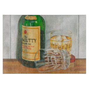Still Life with Scotch by Jennifer Goldberger Cutting Board