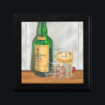 Still Life with Scotch by Jennifer Goldberger Gift Box<br><div class="desc">Drain your glass to this realistic still life painting by Jennifer Goldberger. You can almost imagine reaching into the piece and grabbing a glass for yourself. Get your copy today!</div>