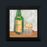 Still Life with Scotch by Jennifer Goldberger Gift Box<br><div class="desc">Drain your glass to this realistic still life painting by Jennifer Goldberger. You can almost imagine reaching into the piece and grabbing a glass for yourself. Get your copy today!</div>