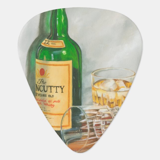 Still Life with Scotch by Jennifer Goldberger Guitar Pick (Front)