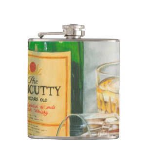 Still Life with Scotch by Jennifer Goldberger Hip Flask