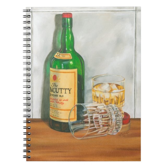Still Life with Scotch by Jennifer Goldberger Notebook (Front)