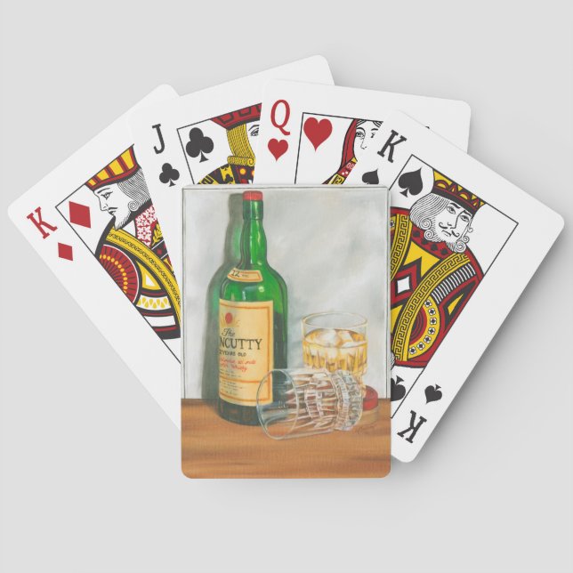Still Life with Scotch by Jennifer Goldberger Poker Cards (Back)