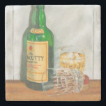 Still Life with Scotch by Jennifer Goldberger Stone Coaster<br><div class="desc">Drain your glass to this realistic still life painting by Jennifer Goldberger. You can almost imagine reaching into the piece and grabbing a glass for yourself. Get your copy today!</div>