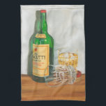 Still Life with Scotch by Jennifer Goldberger Towel<br><div class="desc">Drain your glass to this realistic still life painting by Jennifer Goldberger. You can almost imagine reaching into the piece and grabbing a glass for yourself. Get your copy today!</div>