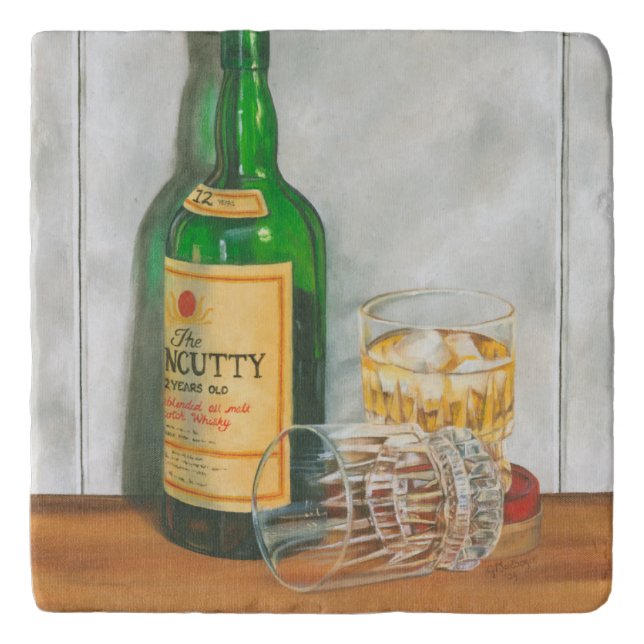 Still Life with Scotch by Jennifer Goldberger Trivet (Front)