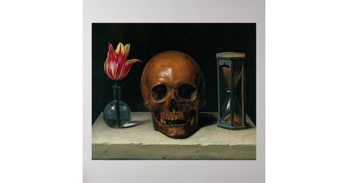 Still Life With Skull Poster | Zazzle