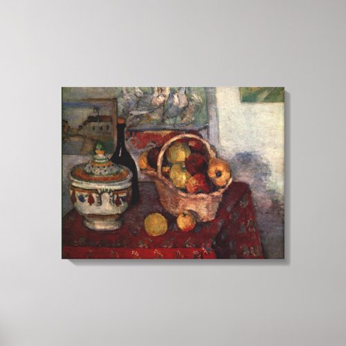 Still Life With Soup Tureen by Paul Cezanne Canvas Print