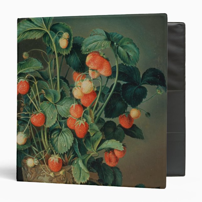 Still life with strawberries 3 ring binder (Front/Inside)