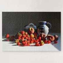Still Life with Strawberries, Peaches and Cherries
