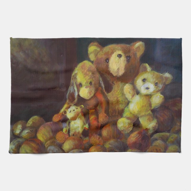 Still life with Teddy Bears   Kitchen Towel (Horizontal)