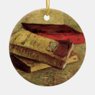 Still Life with Three Books by Vincent van Gogh Ceramic Ornament