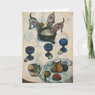 Still Life with Three Puppies | Paul Gauguin Card