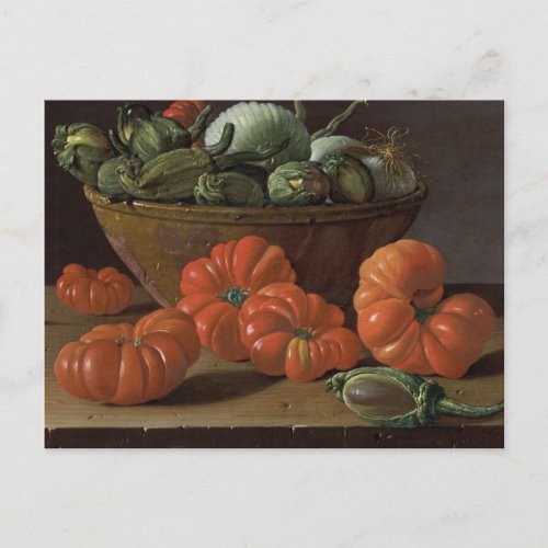 Still Life with Tomatoes by Luis Melendez Postcard