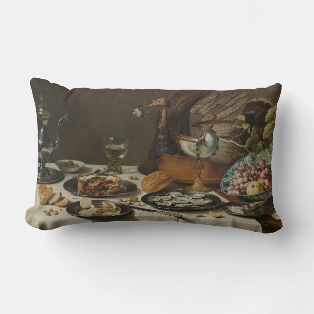 “Still Life With Turkey Pie” custom throw pillow (Front)