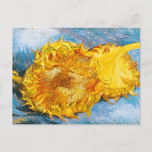 Still Life with Two Sunflowers by Vincent Van Gogh Postcard (Front)