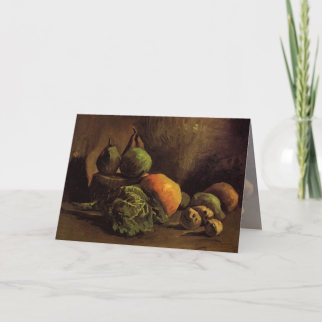 Still Life with Vegetables and Fruit by van Gogh Card (Front)