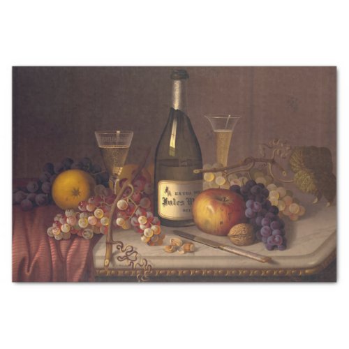 Still Life with Wine and Fruit Decoupage Tissue Paper