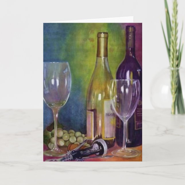 Still Life With Wine Card (Front)