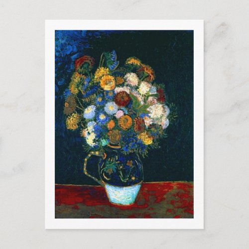 Still Life with Zinnias Van Gogh Fine Art Postcard