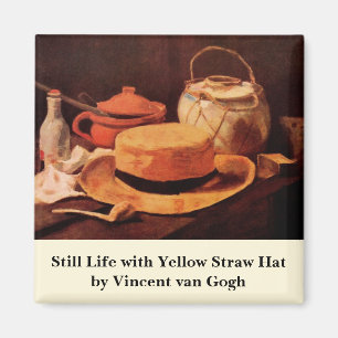 Still Life Yellow Straw Hat by Vincent van Gogh Magnet