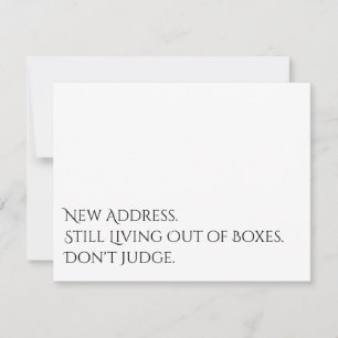 Still Living Out of Boxes Don't Judge Announcement