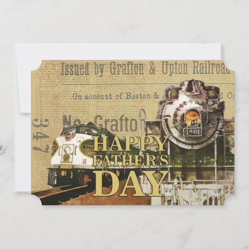 Still Loves Trains Fathers Day Party Invitations