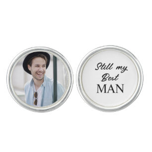 Still My Best Man Wedding Memorial Photo Cufflinks