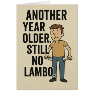 Still No Lambo Funny Crypto Birthday Card