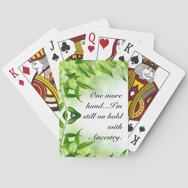 Still on with Ancestry Poker Cards (Back)
