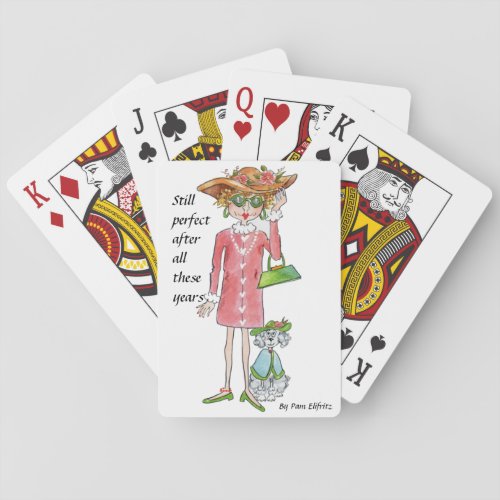 Still Perfect looking good caricature Playing Cards