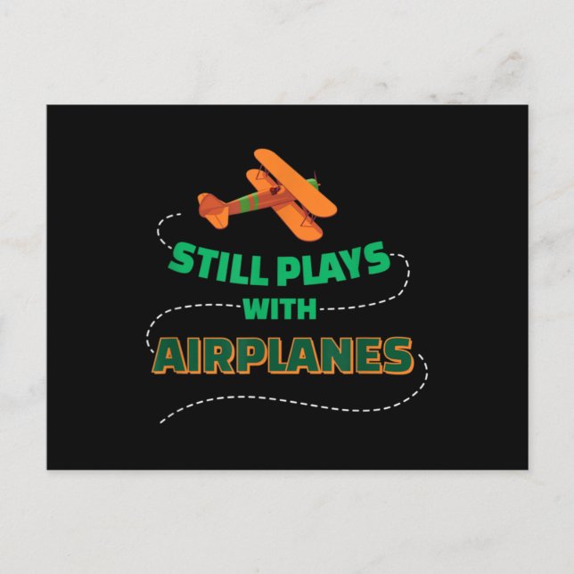 Still plays with Airplanes Postcard (Front)