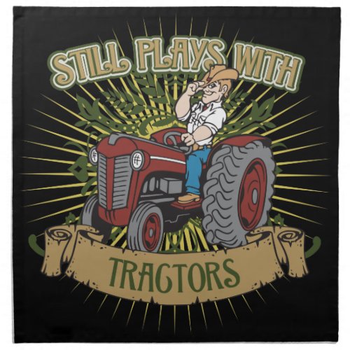 Still Plays With Red Tractors Napkin