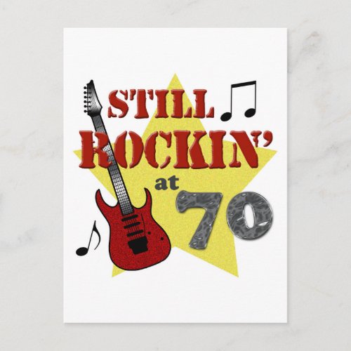 Still Rockin At 70 Postcard