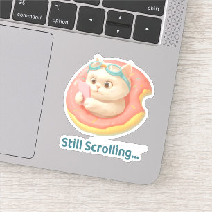 Still Scrolling: Funny Bao Bao Cat Donut Sticker