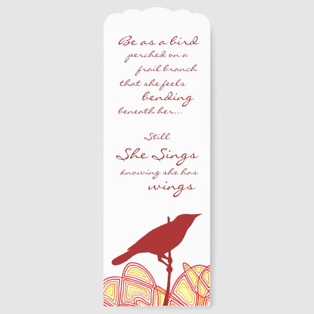 Still She Sings Bookmarks (Front)