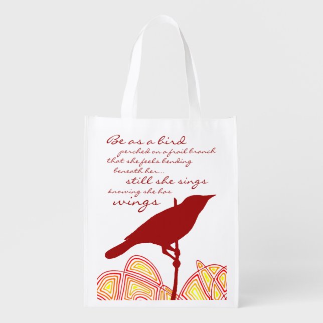 Still She Sings Grocery Bag (Front)