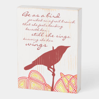 Still She Sings Wooden Box Sign