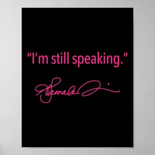 Still Speaking _ Kamala fuschia 1  Poster