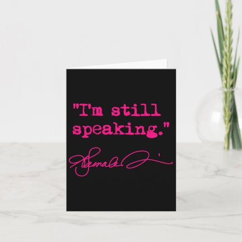 Still Speaking _ Kamala fuschia  Card