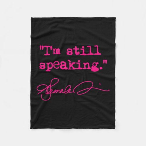 Still Speaking _ Kamala fuschia  Fleece Blanket