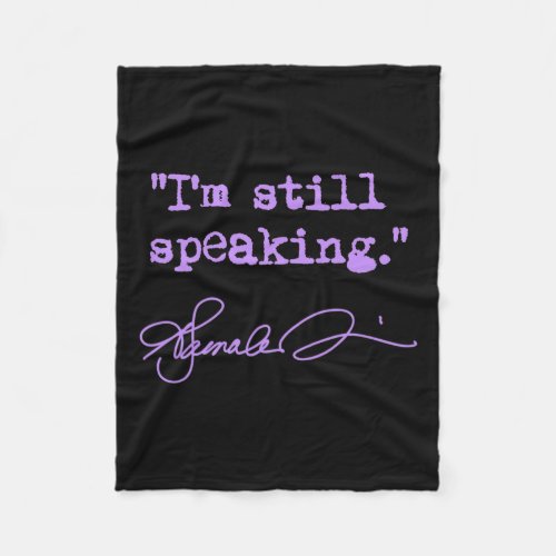 Still Speaking _ Kamala lavender  Fleece Blanket