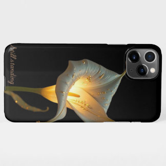 Still standing black floral design iPhone 11Pro max case