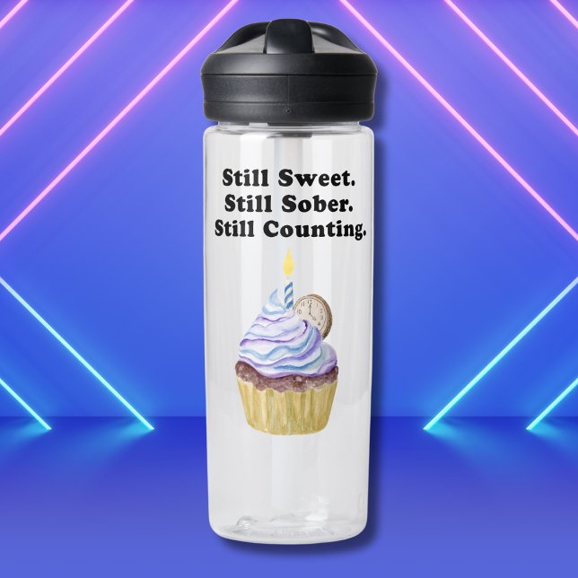 Still Sweet. Still Sober. Still Counting. Sobriety Water Bottle (Creator Uploaded)