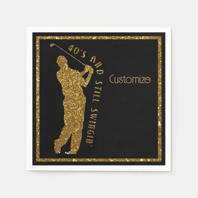 Still Swingin' Golfers 40 To 49 Napkins (Front)