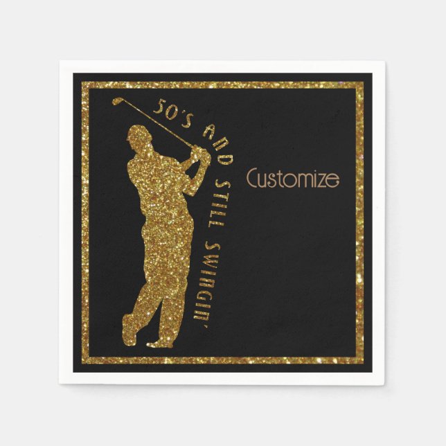 Still Swingin' Golfers 50 To 59 Napkins (Front)