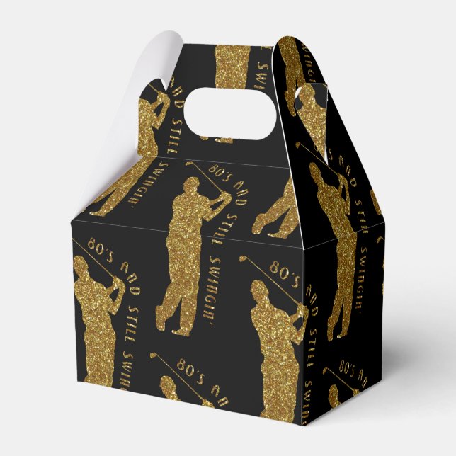 Still Swingin' Golfers 80 To 89 Favor Boxes (Front Side)