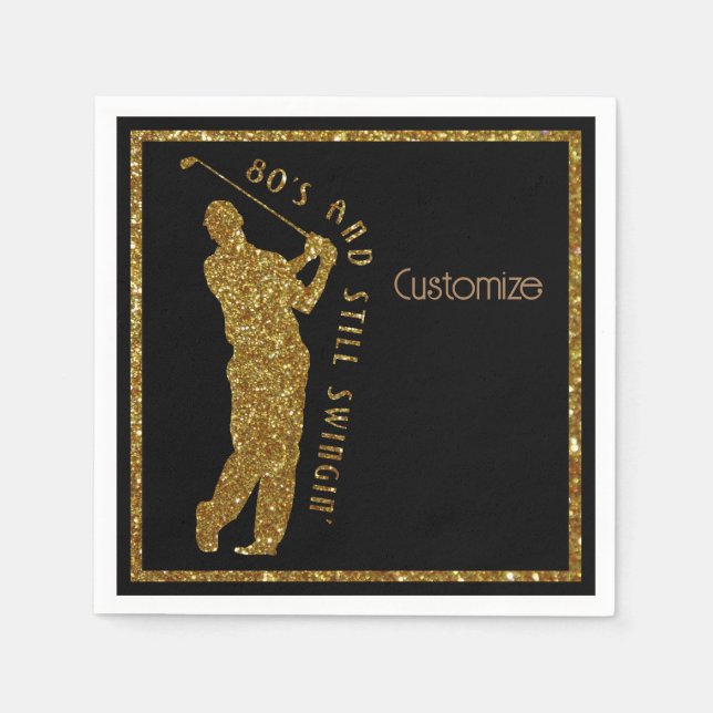 Still Swingin' Golfers 80 To 89 Napkins (Front)